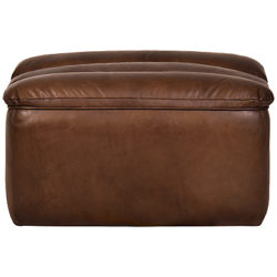 Halo Russo Leather Footstool Antique Whisky